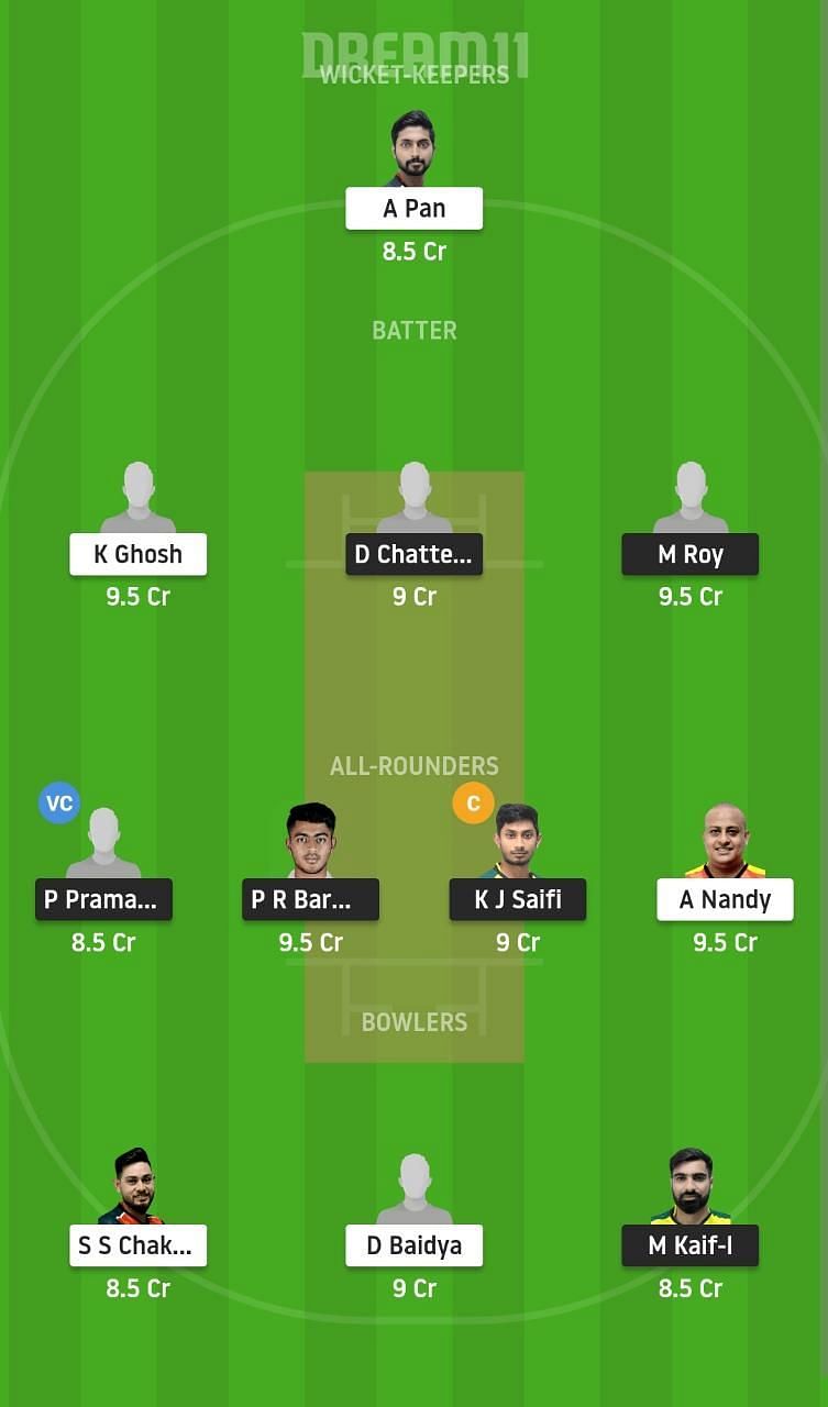 KB vs KC Dream11 Fantasy Suggestion #1