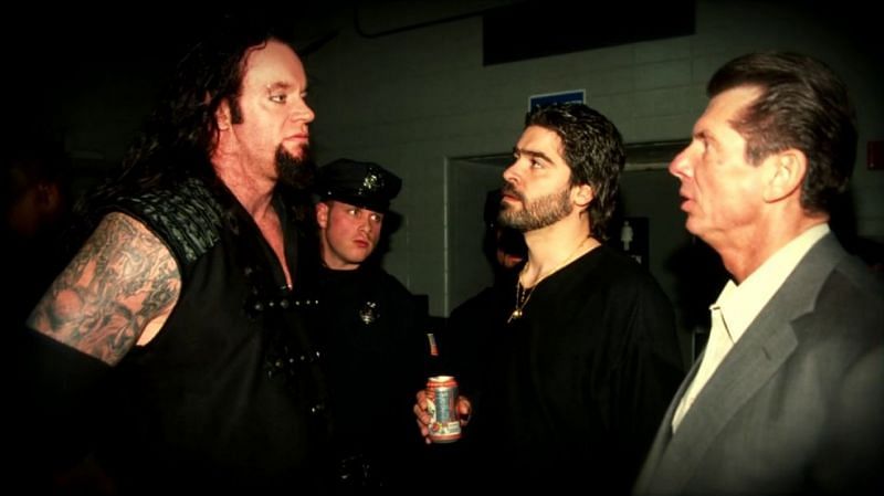 The Undertaker, Vince Russo, and Vince McMahon