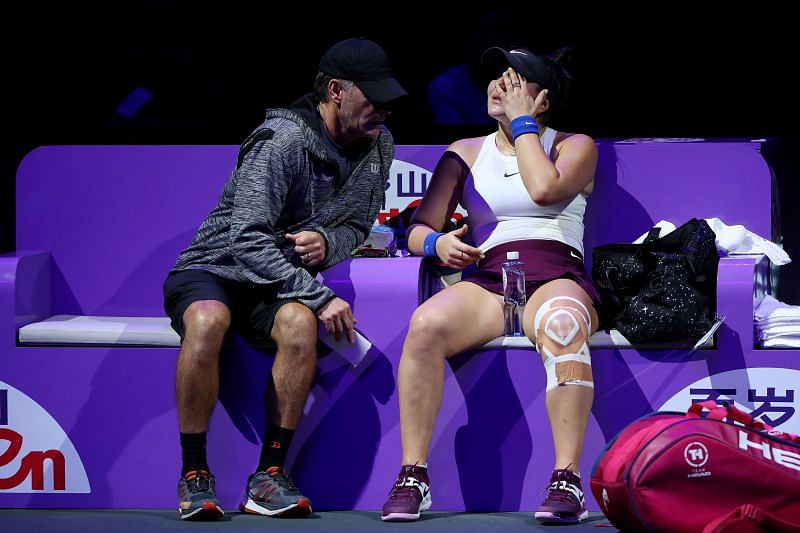 Bianca Andreescu was struck with injuries during the 2019 WTA Finals in Shenzhen