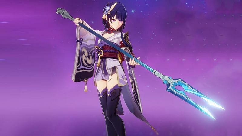 The Raiden Shogun, holding The Catch (Image via HoYoverse)