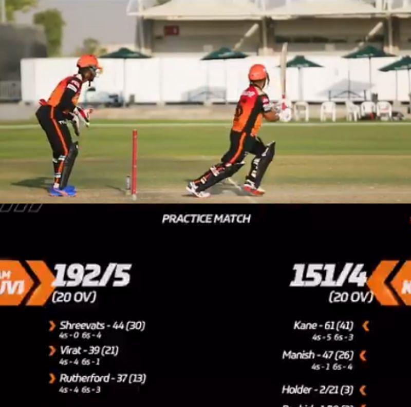 IPL 2021 Watch Team Bhuvi beat Team Kane in SRH s practice