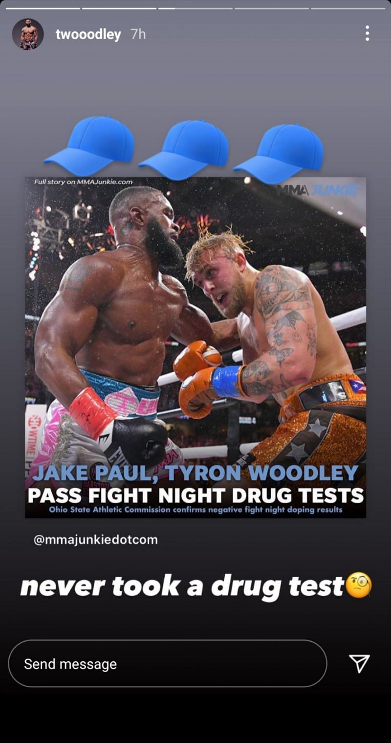 Tyron Woodley&#039;s Instagram story