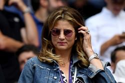 Roger Federer and wife Mirka attend Dior's SS22 show at Paris Fashion Week