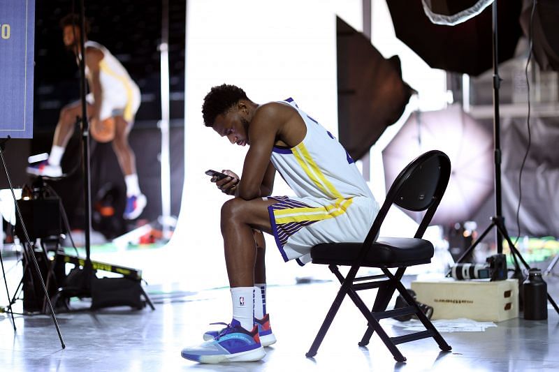 Andrew Wiggins at the Golden State Warriors Media Day