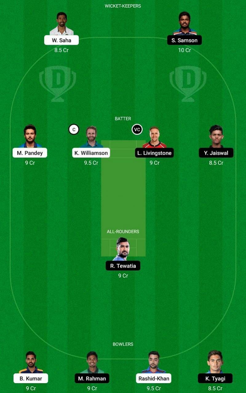 SRH vs RR IPL Dream11 Fantasy Tip #1