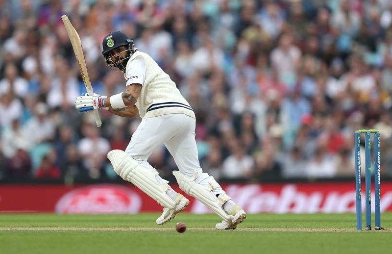 Virat Kohli in action on Day three