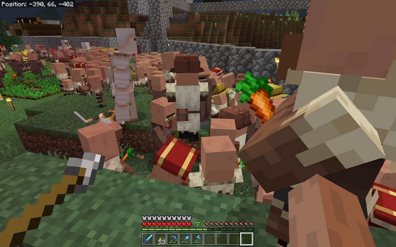 Tons of Minecraft villagers (Image via Minecraft)