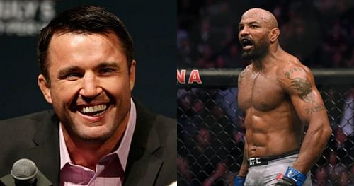 Chael Sonnen (left); Yoel Romero (right).