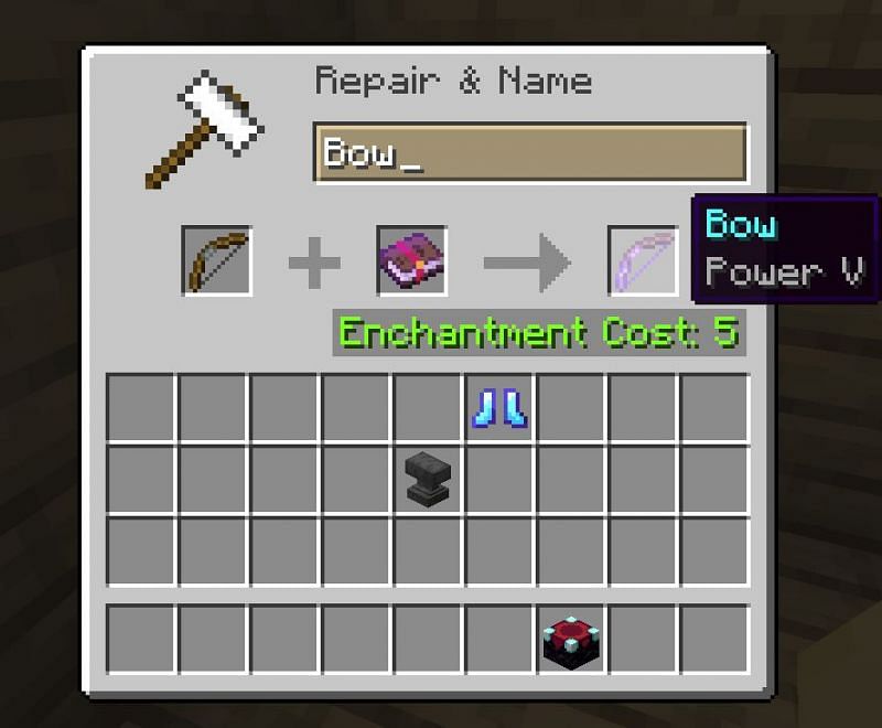 Power bow enchantment (Image via Minecraft)