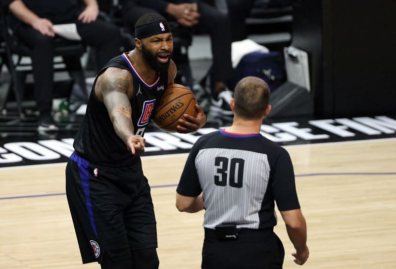 Marcus Morris n action during the Phoenix Suns vs LA Clippers game - Game Six