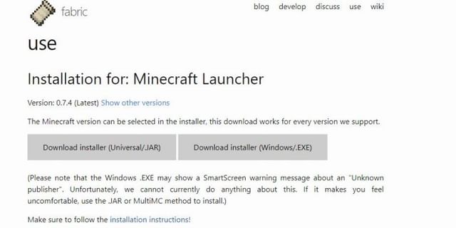 How to install Fabric for Minecraft mods?