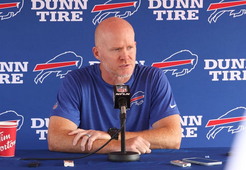 Buffalo Bills head coach Sean McDermott addressed the media