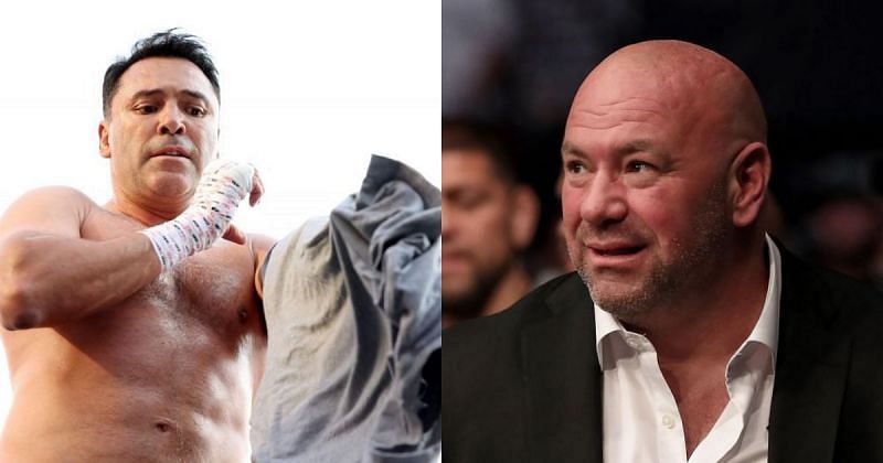 Oscar De La Hoya (left) &amp; Dana White (right)