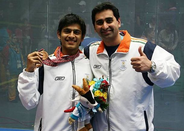 A file photo of Cyrus Poncha (right) with Saurav Ghosal.