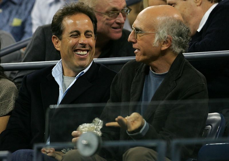 Jerry Seinfeld and Larry David at U.S. Open Day Ten (Image via Getty)