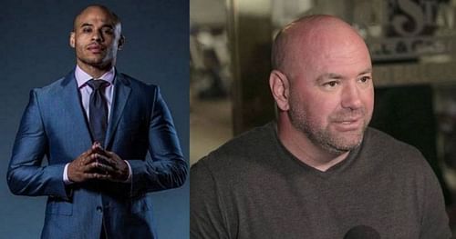 Ali Abdelaziz (left) and Dana White (right)