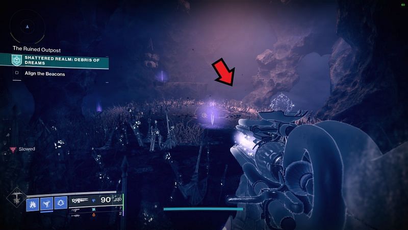 Second barrier location inside Debris of Dreams (Image via Bungie)