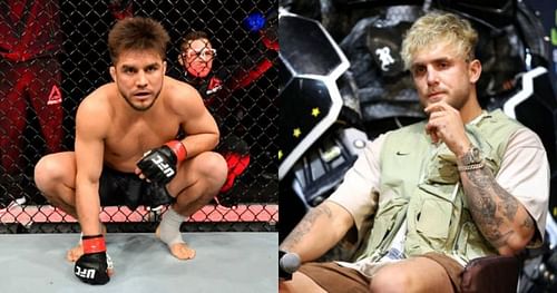 Henry Cejudo (left); Jake Paul (right).