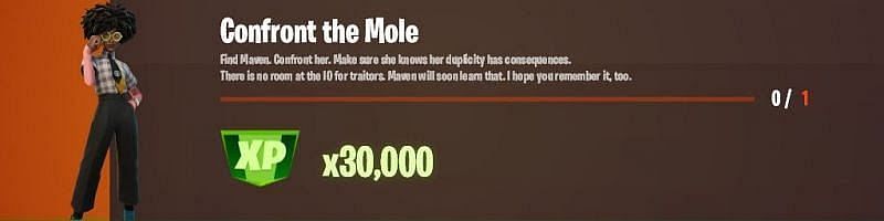&quot;Confront the Mole&quot; Fortnite Week 14 Legendary Challenge (Image via Lazyleaks_/Twitter)