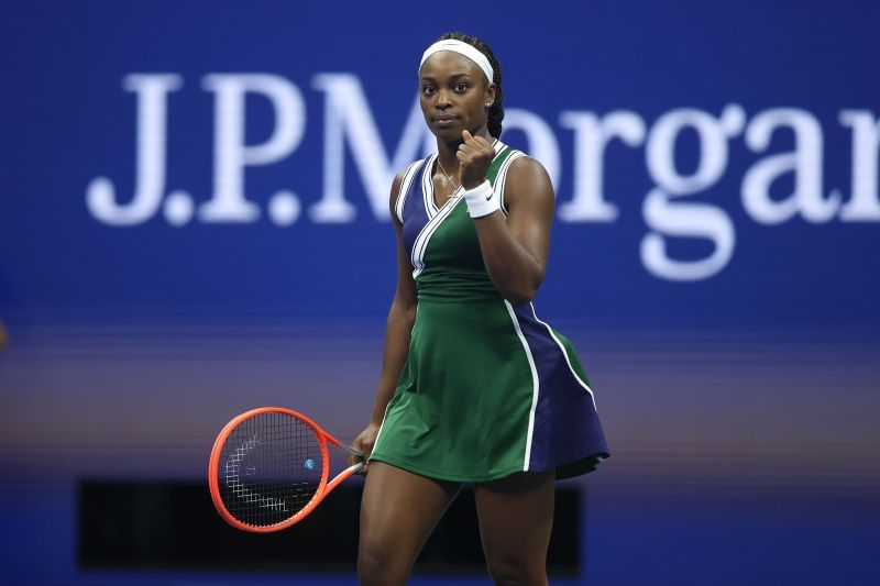 Sloane Stephens during her second-round match against Coco Gauff