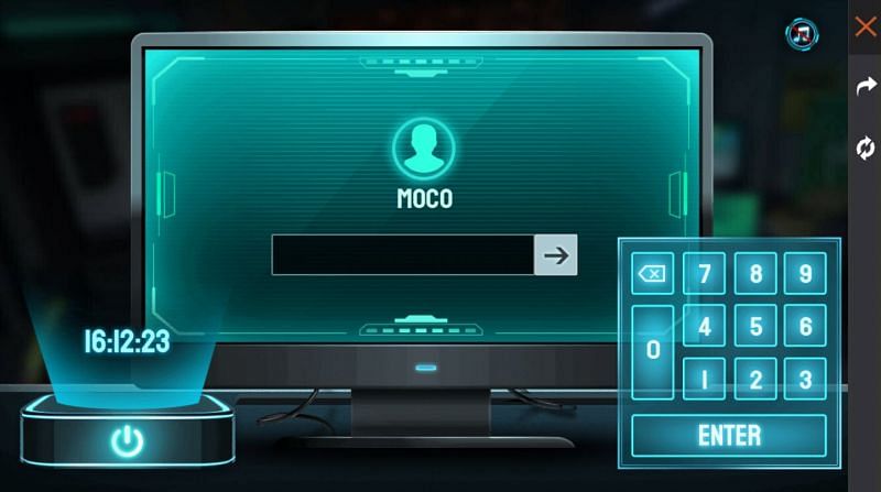 Gamers have to type on the power icon to get the password (Image via Free Fire)