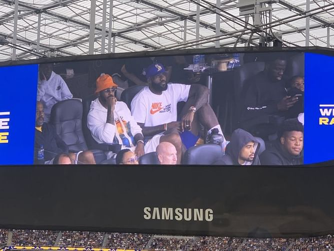 LeBron, Dr. Dre, Carmelo Anthony among those in attendance to watch Tom Brady vs Matthew Stafford