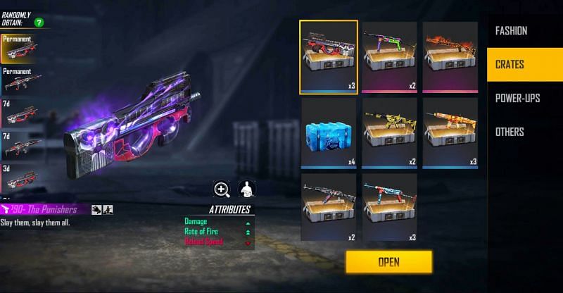 The crate can give a permanent or temporary skin (Image via Free Fire)