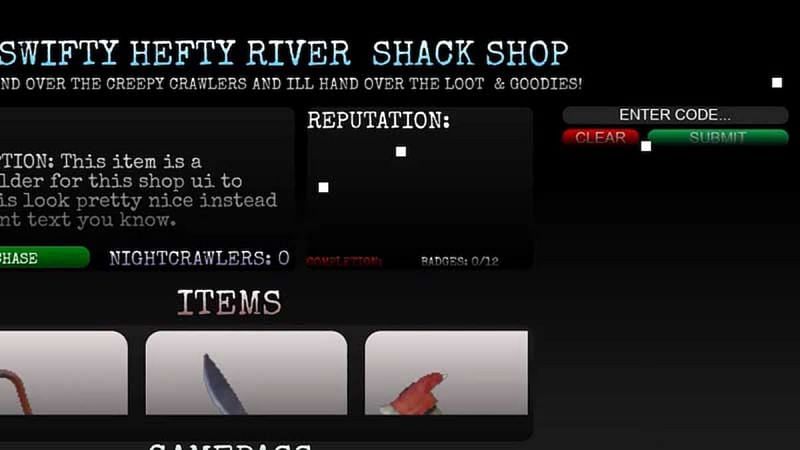 The code redemption window for Hunting Season (Image via Roblox Corporation)