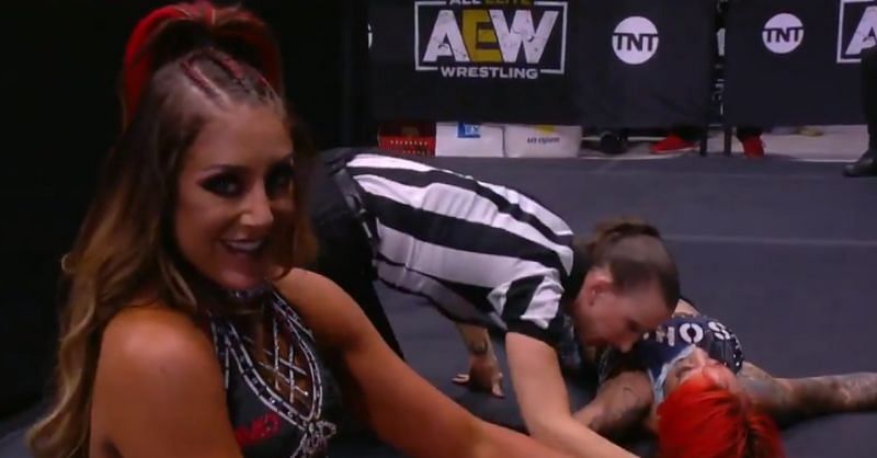 Renee Paquette was pretty clear what she thought of the main event (Pic Source: AEW)