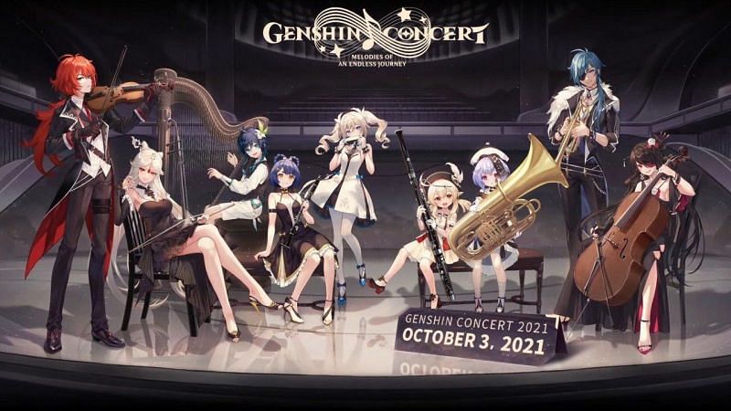 The official artwork for this anniversary concert (Image via Genshin Impact)
