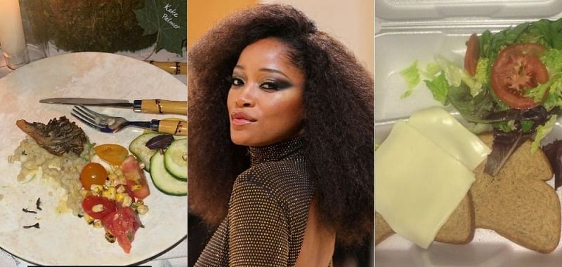 Keke Palmer&#039;s viral Met Gala food picture leads to hilarious &#039;Fyre Fest&#039; comparisons (Image via Twitter and Getty Images)