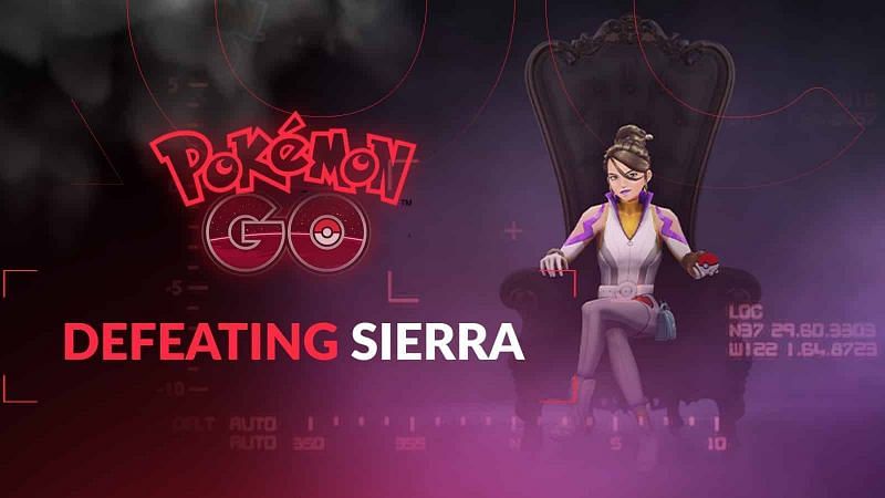 Sierra sitting on her throne in Pokemon GO. (Image via Niantic)