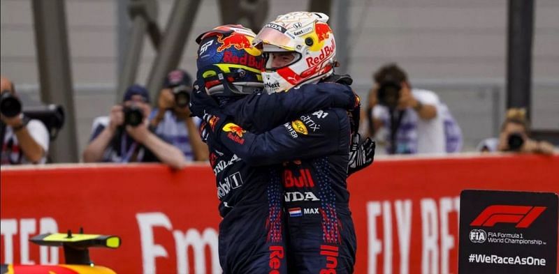 Max Verstappen and Sergio Perez Source: Motorsport Images