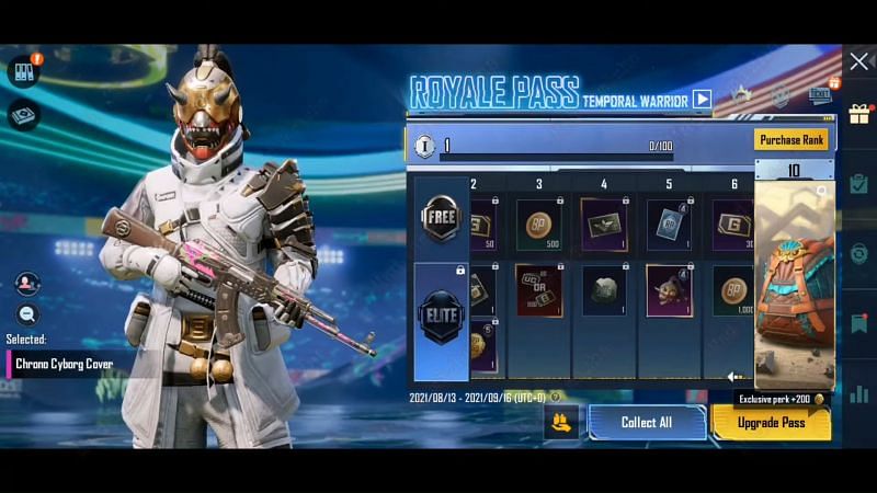 Players will be able to get Chrono Cyborg Cover at rank 5 (Image via YouTube/Mad Tamizha)