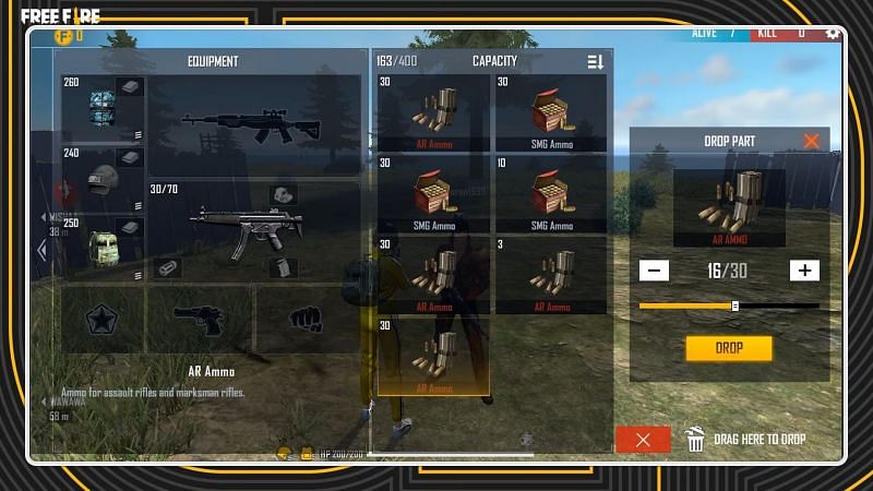 The option to drop all or parts will be available (Image via Free Fire)