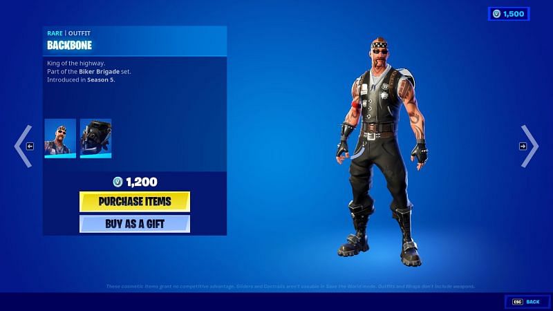 Backbone is the ultimate biker (Image via Fortnite/Epic Games)