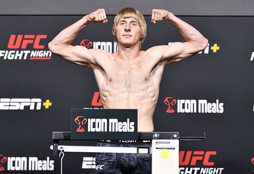 Paddy Pimblett at the official weigh-ins ahead of UFC Fight Night: Brunson v Till