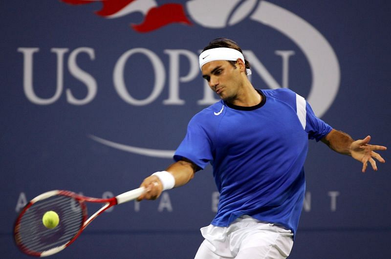 Roger Federer at the 2004 US Open