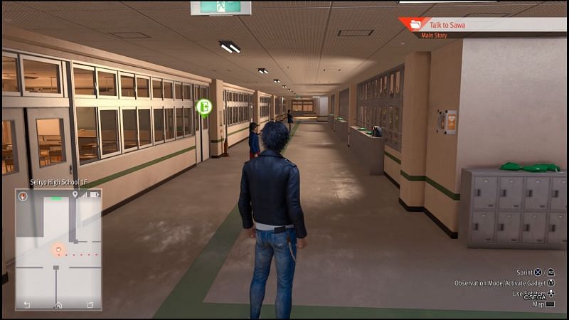 Seiryo High School is open to the player to roam around (Image via SEGA)