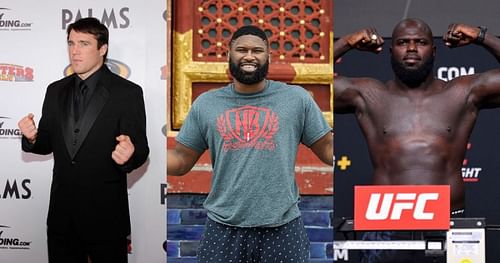 Chael Sonnen (left), Curtis Blaydes (center) and Jairzinho Rozenstruik (right)