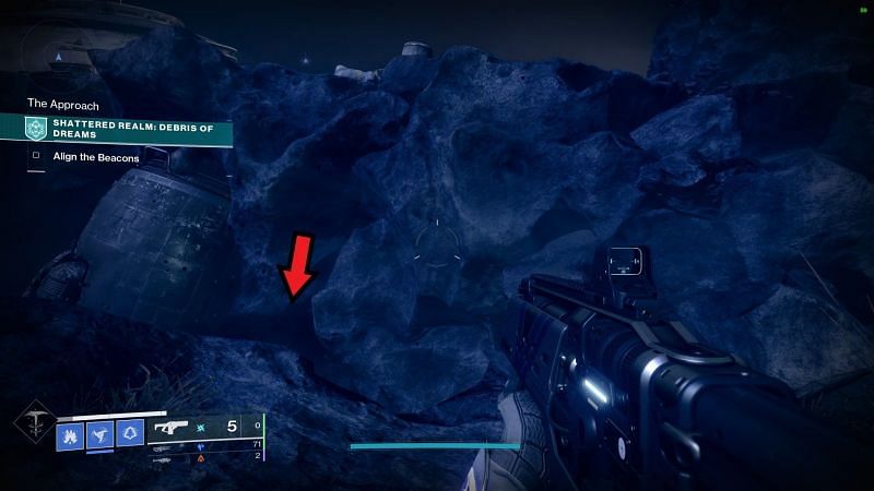 First barrier location inside Debris of Dreams (Image via Bungie)