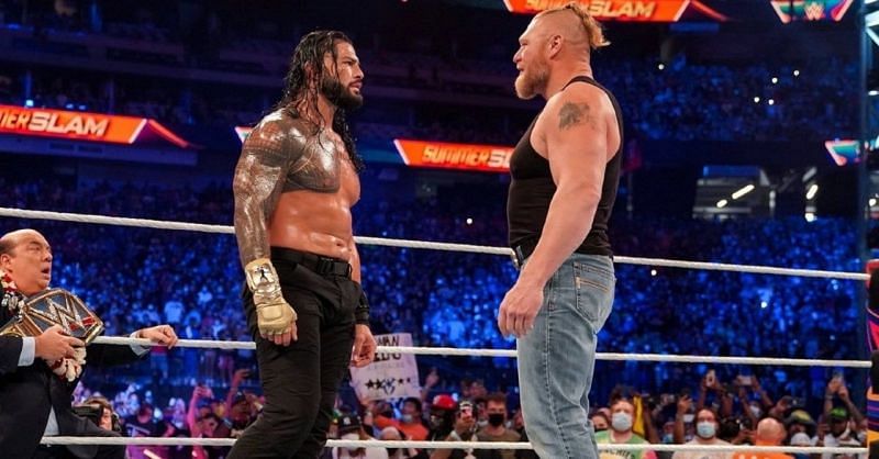 Roman Reigns and Brock Lesnar face-to-face at SummerSlam