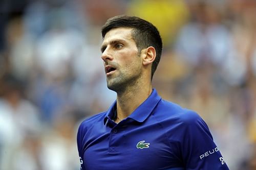 Novak Djokovic during the final against Daniil Medvedev