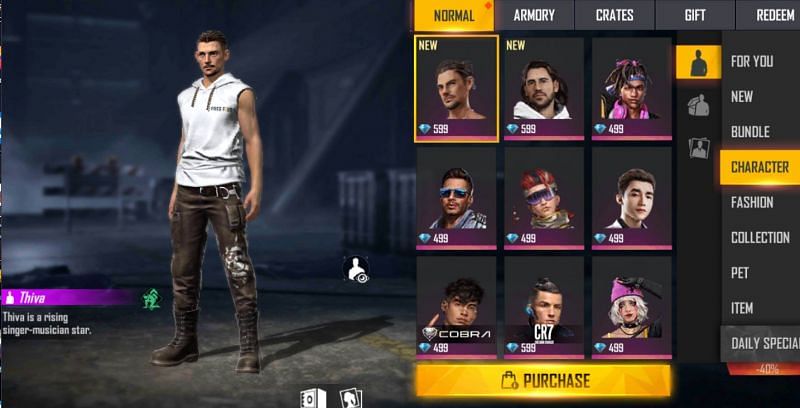 Thiva is worth 599 diamonds (Image via Free Fire)