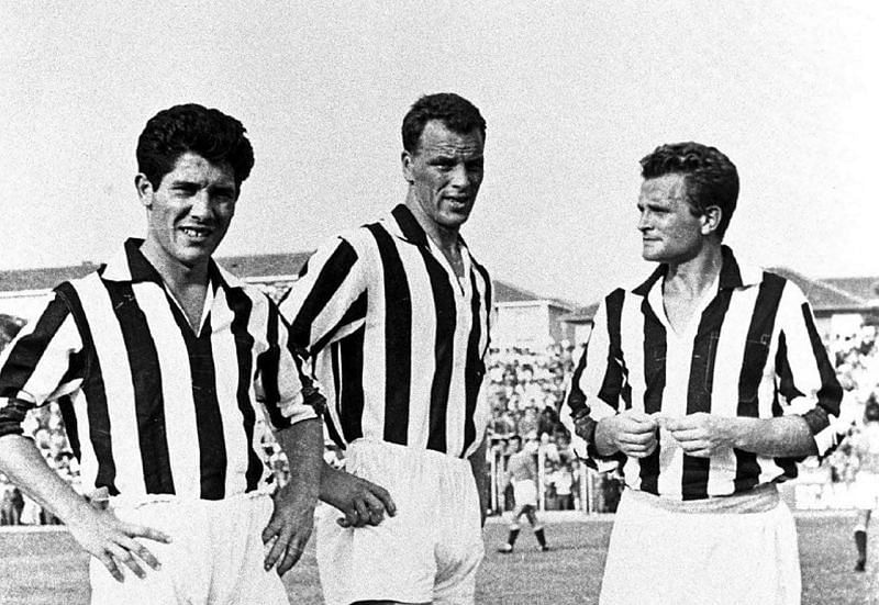 John Charles, along with Sívori and Boniperti, rant rampant in the Serie A with Juventus