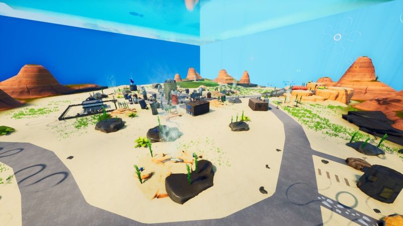 Bikini Bottom Gun Game map (Image via Epic Games)