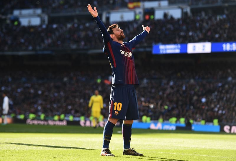Lionel Messi secured a victory for Barcelona with the last kick of the game