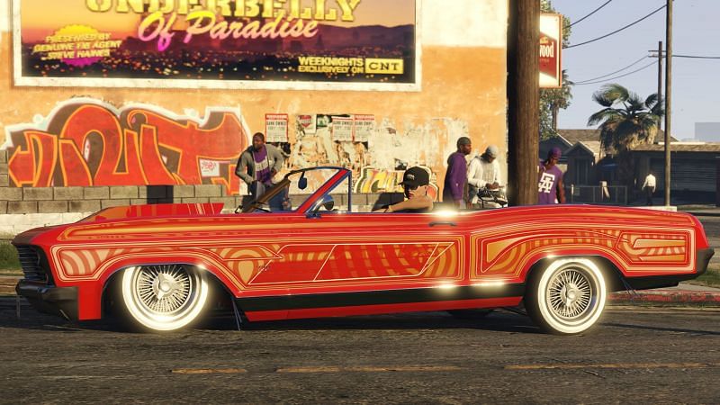 Lowriders are a huge part of West Los Santos culture (Image via Rockstar)