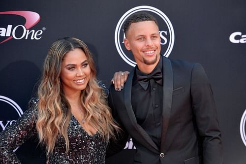 NBA player Steph Curry (R) and Ayesha Curry attend The 2017 ESPYS