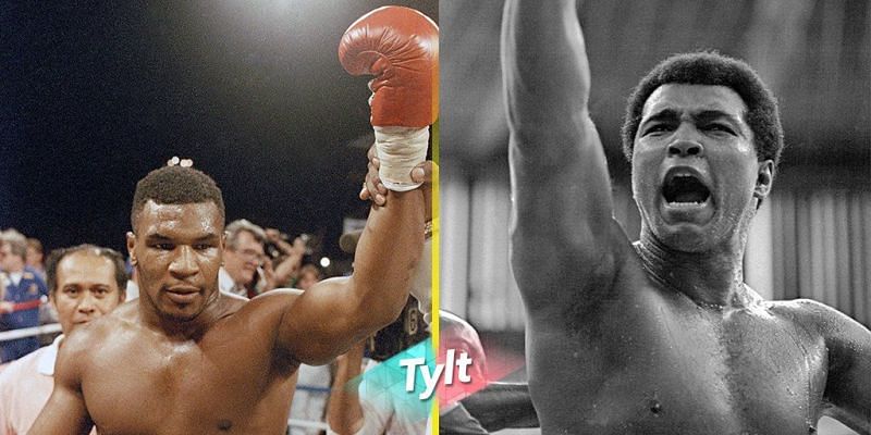 Mike Tyson (left), Muhammad Ali (right) [Credits: @TheTylt via Twitter]